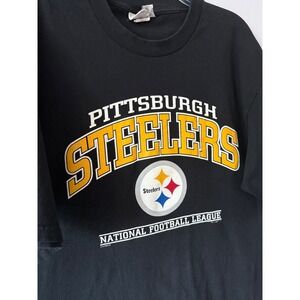 Vintage Pittsburgh Steelers NFL Football Lee Sport Black T‎ Shirt 2XL